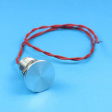 Maxbell 12mm Resetable Flat Head Stainless Steel Push Button Switch
