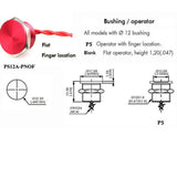 Maxbell 12mm Resetable Flat Head Stainless Steel Push Button Switch