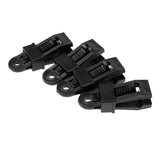 Maxbell 4 Pieces Black Plastic Awning Clamp Secure Tent Tarp Clips Snap Hangers Outdoor Camping Emergency Tool