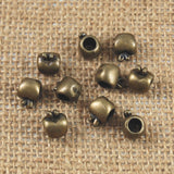 Maxbell 30 Pieces/ Pack Apple Shape Loose Spacer Beads DIY Jewelry Necklace Making Beads 4.5mm Hole European Beads