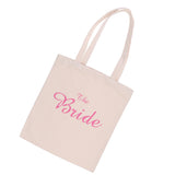 Maxbell Wedding Party Bridal Tote Bag Bridesmaid Hen Party Gift Bag The Bride Beige