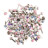 Maxbell 200 Pieces Metal Pearl Head Brad Paper Fasteners for Scrapbooking Embellishment Paper Craft 6mm