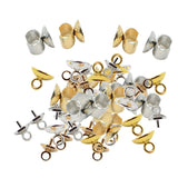 Maxbell 50 Pieces Mixed Style Hair Rope Clasps Hair Jewelry Findings Accessories