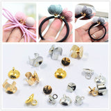 Maxbell 50 Pieces Mixed Style Hair Rope Clasps Hair Jewelry Findings Accessories