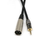 Maxbell 3.5mm TRS to XLR Male Adapter Cable (1FT) - Male to Male Stereo XLR Adapter to 3.5mm 1/8" TRS Auxiliary AUX Headphone Audio Jack Plug Converter Wire Cord