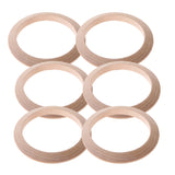 Maxbell 6 Pieces Natural Unfinished Round Wooden Cuff Bangle Bracelet DIY Wood Craft