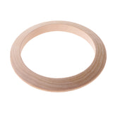 Maxbell 6 Pieces Natural Unfinished Round Wooden Cuff Bangle Bracelet DIY Wood Craft