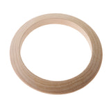 Maxbell 6 Pieces Natural Unfinished Round Wooden Cuff Bangle Bracelet DIY Wood Craft