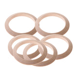 Maxbell 6 Pieces Natural Unfinished Round Wooden Cuff Bangle Bracelet DIY Wood Craft