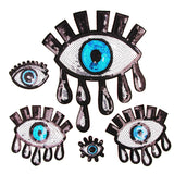 Maxbell 5 Pieces/set Eyes Design Sequins Patches Embroidered Applique Embellishment Sewing on Iron on Clothes Craft