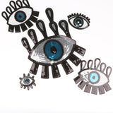 Maxbell 5 Pieces/set Eyes Design Sequins Patches Embroidered Applique Embellishment Sewing on Iron on Clothes Craft