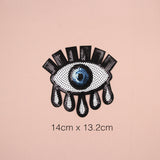 Maxbell 5 Pieces/set Eyes Design Sequins Patches Embroidered Applique Embellishment Sewing on Iron on Clothes Craft