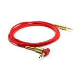 Maxbell 3.5mm Auxiliary Audio Jack to Jack Cable 90 Degree Right Angle for iPhone, iPod, iPad, Samsung,Smartphones & Tablets and Speakers,24K Gold Plated Male to Male 3FT Red