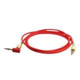 Maxbell 3.5mm Auxiliary Audio Jack to Jack Cable 90 Degree Right Angle for iPhone, iPod, iPad, Samsung,Smartphones & Tablets and Speakers,24K Gold Plated Male to Male 3FT Red