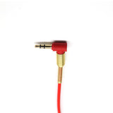 Maxbell 3.5mm Auxiliary Audio Jack to Jack Cable 90 Degree Right Angle for iPhone, iPod, iPad, Samsung,Smartphones & Tablets and Speakers,24K Gold Plated Male to Male 3FT Red