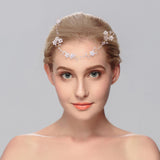 Maxbell Beautiful Women Girls Flower Pearl Headpieces Hair Jewelry Costume