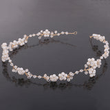 Maxbell Beautiful Women Girls Flower Pearl Headpieces Hair Jewelry Costume