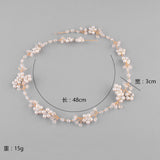 Maxbell Beautiful Women Girls Flower Pearl Headpieces Hair Jewelry Costume