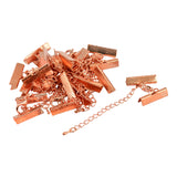 Maxbell Set of 12PCS Clasp Clips Jewelry Findings FOR Necklace Bracelet Jewelry Making Rose Gold 0.24 x 0.87 inch