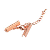 Maxbell Set of 12PCS Clasp Clips Jewelry Findings FOR Necklace Bracelet Jewelry Making Rose Gold 0.24 x 1 inch