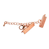 Maxbell Set of 12PCS Clasp Clips Jewelry Findings FOR Necklace Bracelet Jewelry Making Rose Gold 0.24 x 1 inch