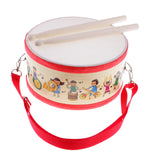 Maxbell Portable Snare Drum with Wooden Drumsticks for Children Educational Toys Christmas Gift