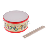 Maxbell Portable Snare Drum with Wooden Drumsticks for Children Educational Toys Christmas Gift