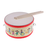 Maxbell Portable Snare Drum with Wooden Drumsticks for Children Educational Toys Christmas Gift