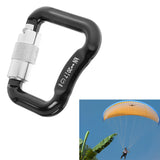 Maxbell Outdoor 20KN Aluminum Alloy Caribiners for Paraglider Paragliding/Powered Paragliding Camping Buckle Rock Climbing Safety Rescue Gear- Black