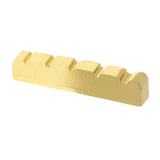 Maxbell Golden String Bridge Nut 45x6mm Slotted Carved for Electric Bass Replacement