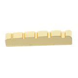 Maxbell Golden String Bridge Nut 45x6mm Slotted Carved for Electric Bass Replacement