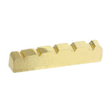 Maxbell Golden String Bridge Nut 45x6mm Slotted Carved for Electric Bass Replacement