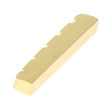 Maxbell Golden String Bridge Nut 45x6mm Slotted Carved for Electric Bass Replacement