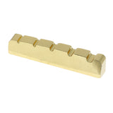 Maxbell Golden String Bridge Nut 45x6mm Slotted Carved for Electric Bass Replacement