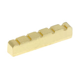 Maxbell Golden String Bridge Nut 45x6mm Slotted Carved for Electric Bass Replacement
