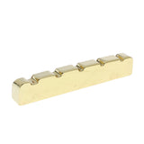Maxbell Golden String Bridge Nut 45x6mm Slotted Carved for Electric Bass Replacement