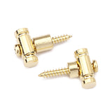 Maxbell 2 Pieces Gold String Retainer Mounting Tree Guide Guitar Parts 0.43 x 0.17 x 0.15inch