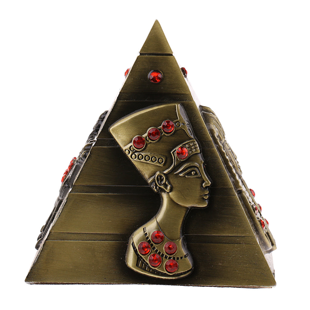 Maxbell Metal Handicrafts Egyptian Pyramid Building Model Home Bookshelf Ornaments