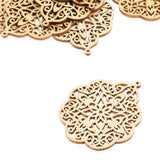Maxbell Pack of 10 Wood Shapes Piece Wood Charms Woodcrafts Decorations DIY Crafts