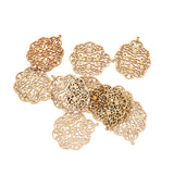 Maxbell Pack of 10 Wood Shapes Piece Wood Charms Woodcrafts Decorations DIY Crafts