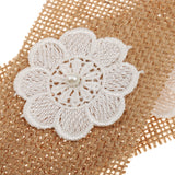 Maxbell Boho Crafted Glass Message Bottle Burlap Hessian Lace Wrap Decoration Pack of 6