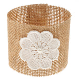 Maxbell Boho Crafted Glass Message Bottle Burlap Hessian Lace Wrap Decoration Pack of 6