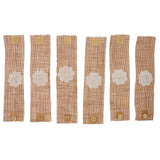 Maxbell Boho Crafted Glass Message Bottle Burlap Hessian Lace Wrap Decoration Pack of 6