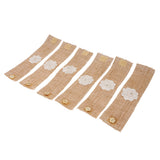 Maxbell Boho Crafted Glass Message Bottle Burlap Hessian Lace Wrap Decoration Pack of 6