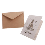 Maxbell 30 Sets Retro Christmas  Xmas Tree Painted Greeting Card with Envelopes Wishing Cards