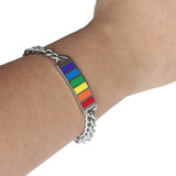 Maxbell Stainless Steel Rainbow Gay Lesbian LGBT Pride Bracelet Transgender Jewelry Gift