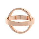 Maxbell Fashion Rose Gold Double Scarf Ring Silk Scarf Buckle Clip Holder Slide Jewelry