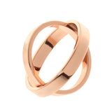 Maxbell Fashion Rose Gold Double Scarf Ring Silk Scarf Buckle Clip Holder Slide Jewelry