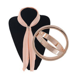 Maxbell Fashion Rose Gold Double Scarf Ring Silk Scarf Buckle Clip Holder Slide Jewelry