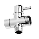 Maxbell T-adapter 3-Ways Shower Head Shut-Off Valve 2.5cm 2cm Solid Brass Bath Toilet Bidet Sprayer Switch Diverter Chrome